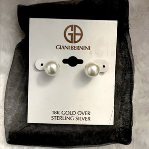 GIANI BERNINI 18K Gold PEARL EARRINGS